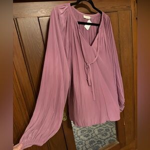 Ramy Brook Paris Tie Top, Mauve, L